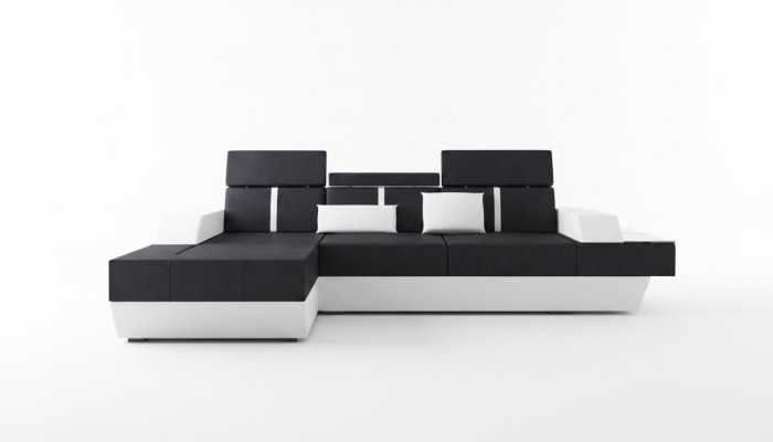 Stoffsofa Ecksofa Textilsofa Sofa + USB Wohnlandschaft Polster Massanfertigung