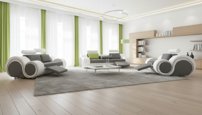 Sofa Polster 3+2 Sitz mit USB Sofa Ledersofa Massanfertigung Couch Garnitur Neu
