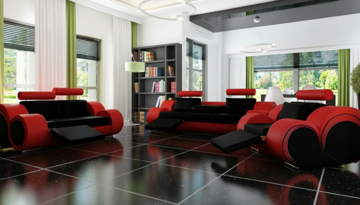 Sofa BERLIN Polster Couch Garnitur 3+2 Sitz Designer Sofa Ledersofa mit USB Neu