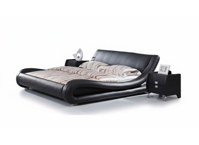 XXL Doppelbett Lederbett Bett Betten mit USB,Leder Designer 4761