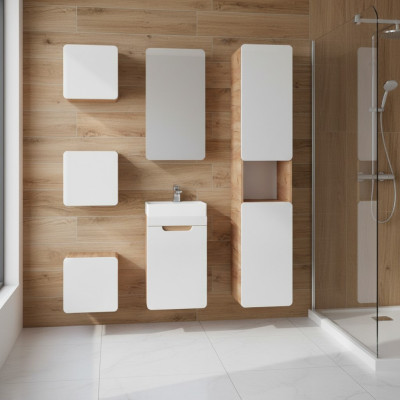 Design Badezimmer Möbel Bad 6tlg. Set Garnitur Schrank Waschbecken