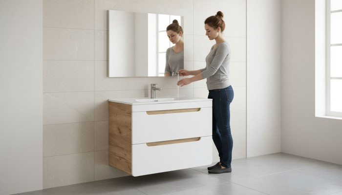 Waschbecken 60cm Waschbeckenunterschrank Badezimmerschrank