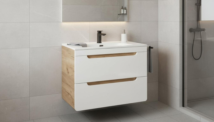 Design Waschbecken 80cm Badezimmer Waschtisch Bad Becken