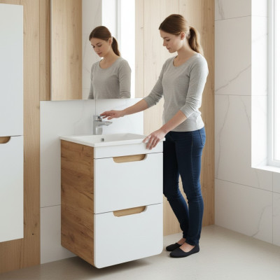 Design Waschbecken 50cm Badezimmer Waschtisch Bad Becken