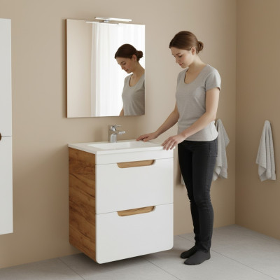 Waschbecken 40cm Waschbeckenunterschrank Badezimmerschrank
