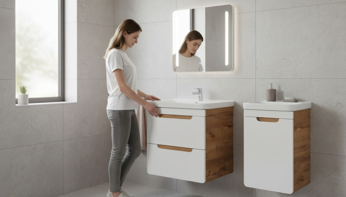Design Waschbecken 57cm Badezimmer Waschtisch Bad Becken