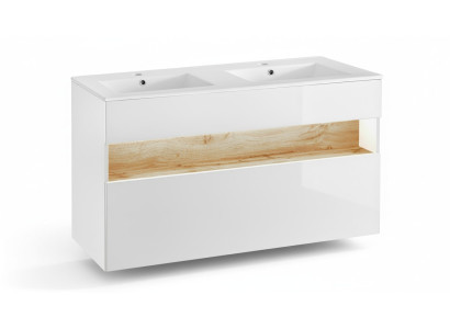 Doppel Waschtisch Waschbeckenunterschrank mit Waschtisch Becken