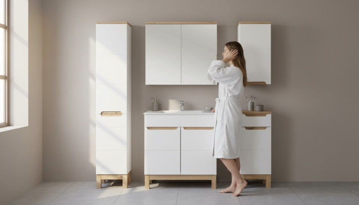 Badmöbelset Badezimmer Waschbecken Badmöbel Set 5tlg. Zimmer