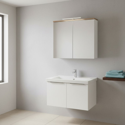 Spiegelschrank Wandschrank Badezimmerschrank mit Spiegel 80 cm