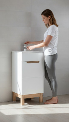 Waschtisch Waschbecken Waschtische Badmöbel Unterschrank + Waschbecken Hochglanz