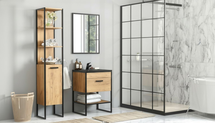 Design Badezimmer Möbel Bad 5 tlg. Set Garnitur Schrank Waschbecken