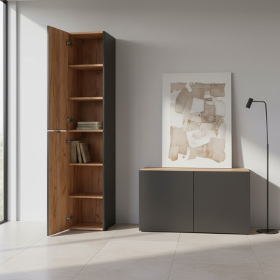 Badschrank Badezimmer Hochschrank Regal Badmöbel Dekorative Regale Bad