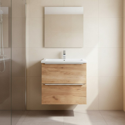 Design Luxus Waschtisch Waschbecken Wand Hänge Schrank mit Einbau