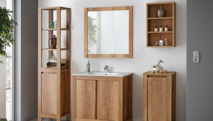 Design Badezimmer Möbel Bad Set Dekorative Garnitur Schrank Waschbecken