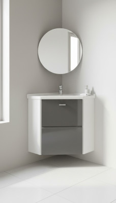 Eck Waschtisch Waschtisch mit Unterschrank 40 cm Ecke Becken Waschbecken Keramik