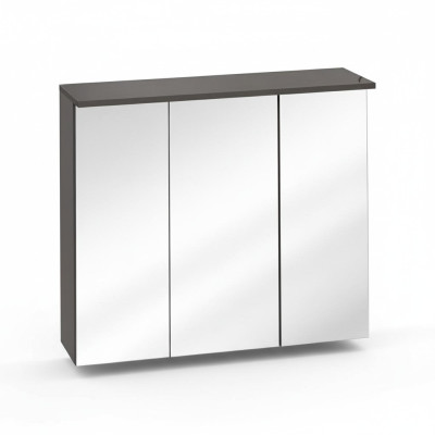 Spiegelschrank Wandschrank Badezimmerschrank mit Deko Spiegel 80 cm LED
