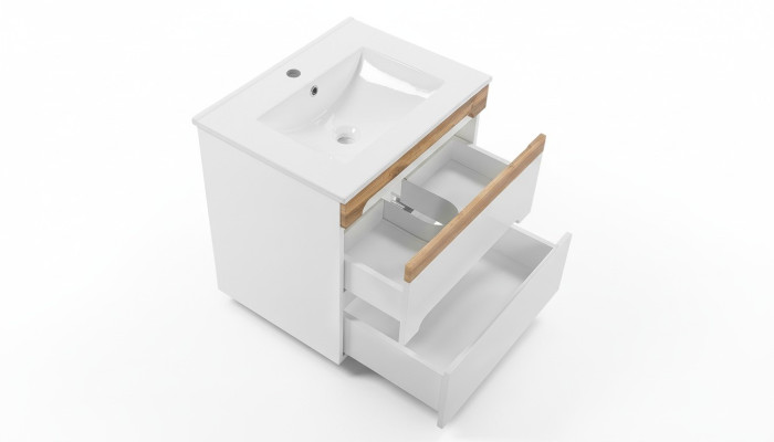 Waschbecken Waschtisch Unterschrank Keramik Becken Badezimmer