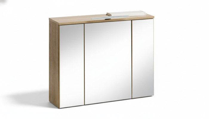 Spiegelschrank Wandschrank Badezimmerschrank Deko mit Spiegel 80 cm LED
