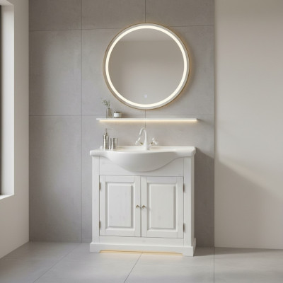Landhaus Waschtisch Luxus Qualität Waschbecken Becken mit Unterschrank 85x35x81