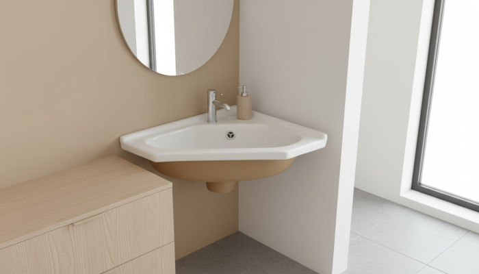 Eckwaschbecken Keramik Waschtisch Waschbecken Aufsatzwaschtisch