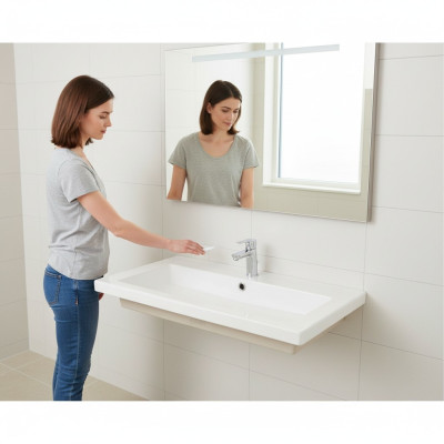 Keramik Deko Waschtisch Waschbecken Aufsatzwaschtisch Weiß Waschbecken