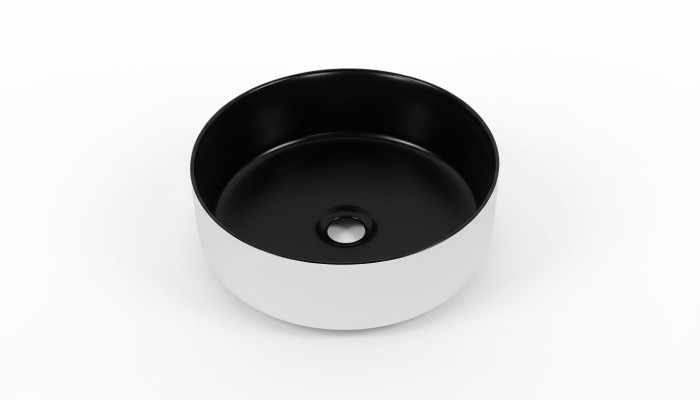 Runde Rundbecken Aufsatz waschbecken Schwarz Weiß Becken