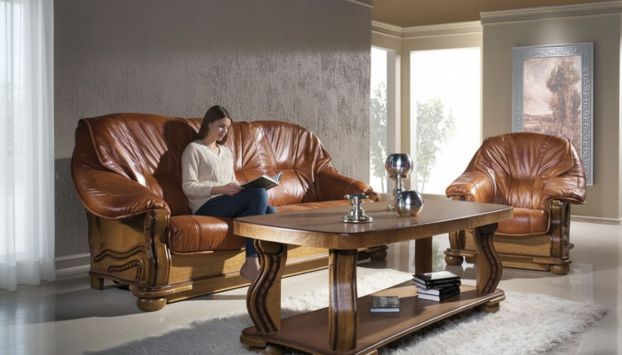 Sofagarnitur 3+1+1 Sitzer Klassischer Wohnlandschaft Polster Couchen Sofas Neu