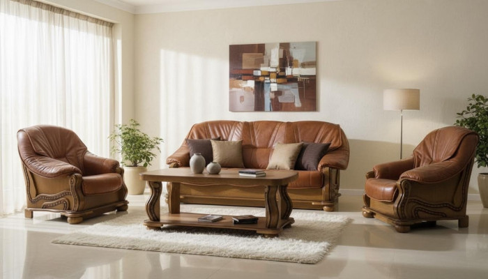Sofagarnitur 3+1+1 Sitzer Klassischer Wohnlandschaft Polster Couchen Sofas Neu