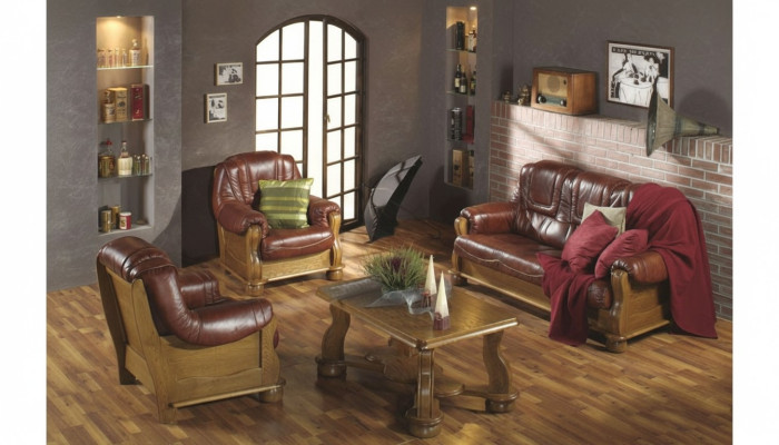 Sofagarnitur 3+1+1 Sitzer Klassischer Polster Wohnlandschaft Couchen Sofas Neu