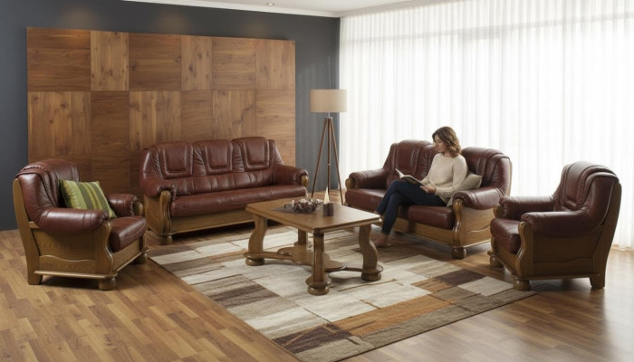 Sofagarnitur 3+1 Sitzer Klassischer Wohnlandschaft Sofas Couchen Polster Sofa
