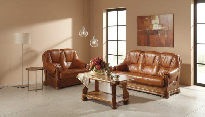 Sofagarnitur 3+1+1 Sitzer Klassischer Polster Wohnlandschaft Sofas Couchen Neu