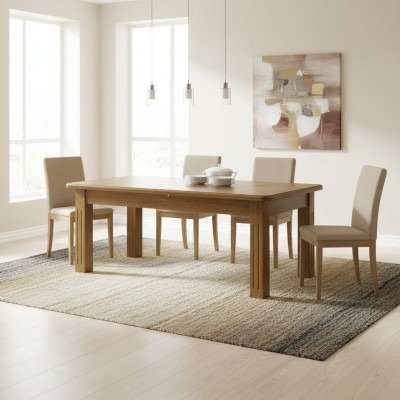 Esstisch 250/450 cm Küchentisch Restaurant Tisch Holz Esszimmer Tische