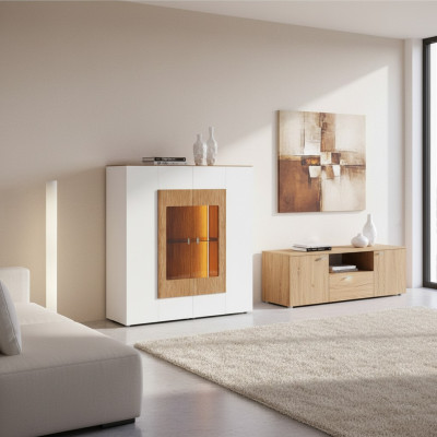 Vitrine Glas Schrank Wohnzimmer Schaufenster 1trg. Vitrinen Hochschrank Anrichte