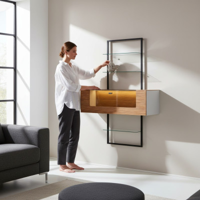 Designer Schrank Trenn Wand Regale Wohn Zimmer Schränke System Büro Möbel 160cm
