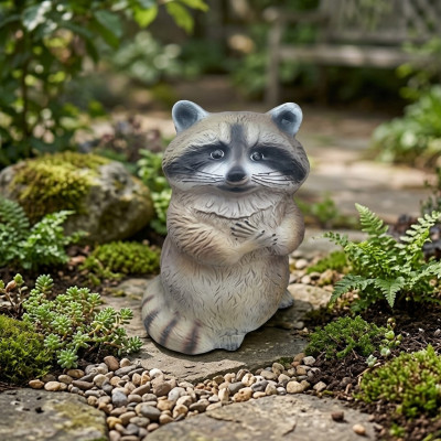Abstrakter Waschbär  Garten Dekoration Statue Neu Skulpturen Figuren Skulptur