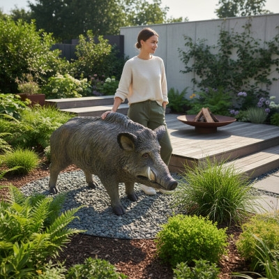 Mast Schwein Bauernhof Dekoration Garten Figuren Statue Tier Wurst Statuen 154cm