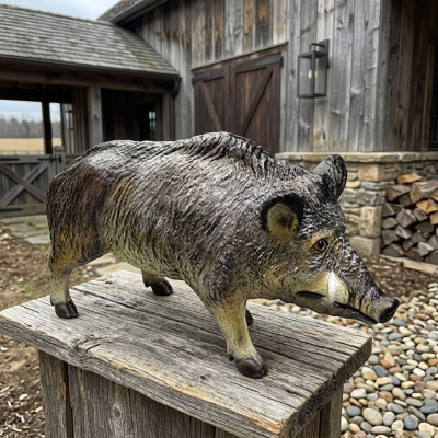 Mast Schwein Bauernhof Dekoration Garten Figuren Statue Tier Wurst Statuen 154cm