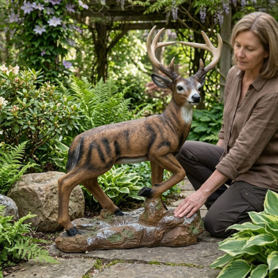 Hirsch Elch Wald Dekorative moderne Skulptur eines Hirsches Dekoration Garten