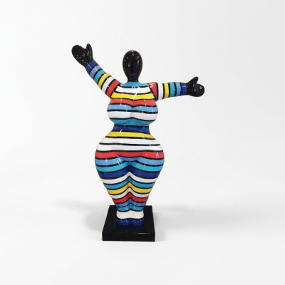 Moderne Wohnzimmer Dekoration Statue Figuren Skulpturen Bunte Deko Abstrakt 85cm