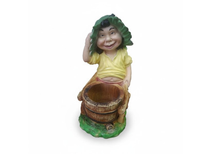 Hässlige Garten Gnom  Figur Ganze 48cm zum Verunstalten des eigenen Gartens Neu