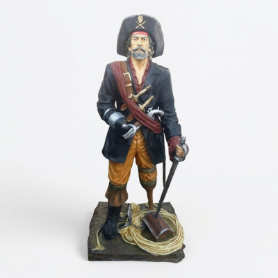 Pirat Figur Statue Kaperer Freibeuter Korsar Bukanier Skulptur Dekoration 200 cm