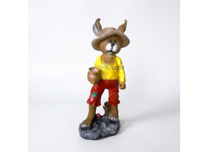 Hase figur abstrakte figuren statuen moderne statue bunt bemalt neu 76cm