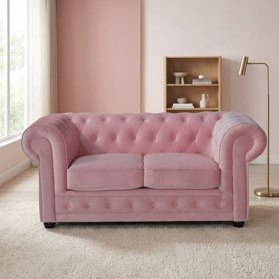Chesterfield Sofa Couch Polster Stoff Leder Couchen Polster Garnitur 4 Sitzers