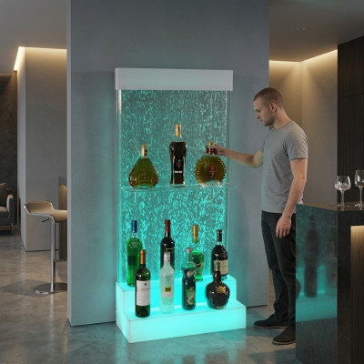 Designer LED Bar Ablagen Wasser Wand Bar Theke Regal Möbel