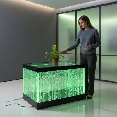 Design Tisch Couchtisch Wasser Säulen Säule Water Sofa Tische LED