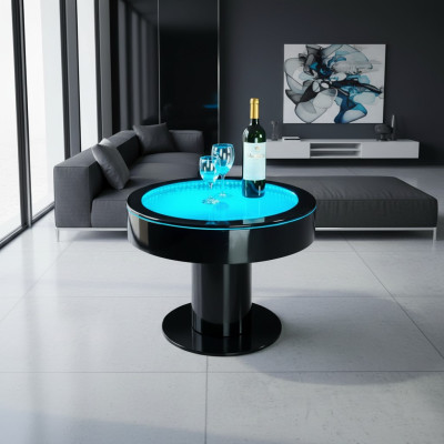 Runder Tisch Bar Rund Tische LED Wasser Spiel Beleuchtet LED Möbel