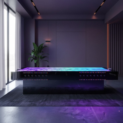 Led Bar Tisch Wasser Wand Bar Theke Regal Möbel Beleuchtete Bartisch