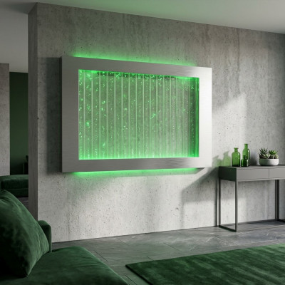 Wandpaneel mit Wasserblasen LED Wasserwand Designer Wasser Bild