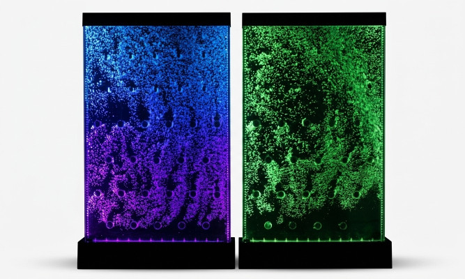 Wandpaneel mit Wasserblasen LED Wasserwand Designer Wasser Wand
