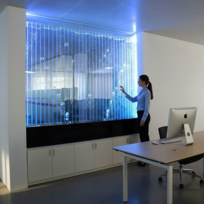 Wandpaneel mit Wasserblasen LED Wasserwand Designer Dekorative Wasser Wand